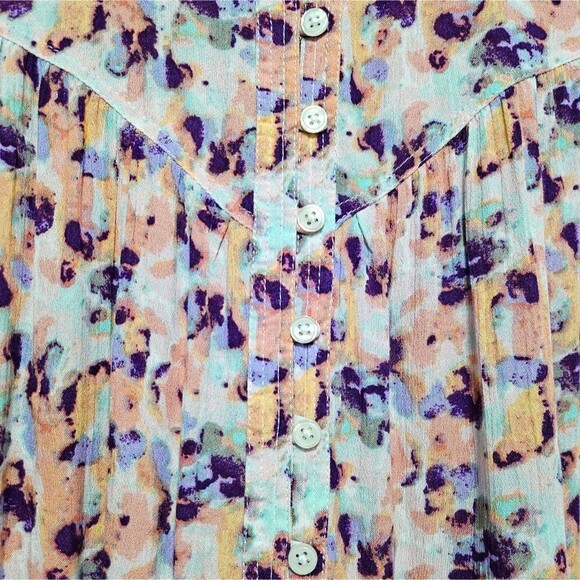 Caffè Marrakesh Feminine Floral Button Down Tank Top Blouse 100% Rayon Size 3X - Picture 6 of 12